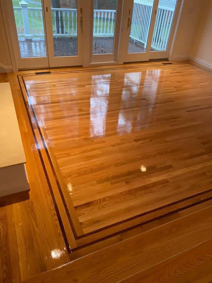 Brentwood luxury vinyl tile — stone-look LVT in a modern entryway