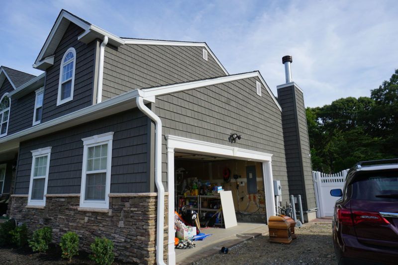 North Hampton James Hardie siding — fiber cement lap siding installed on a two-story home